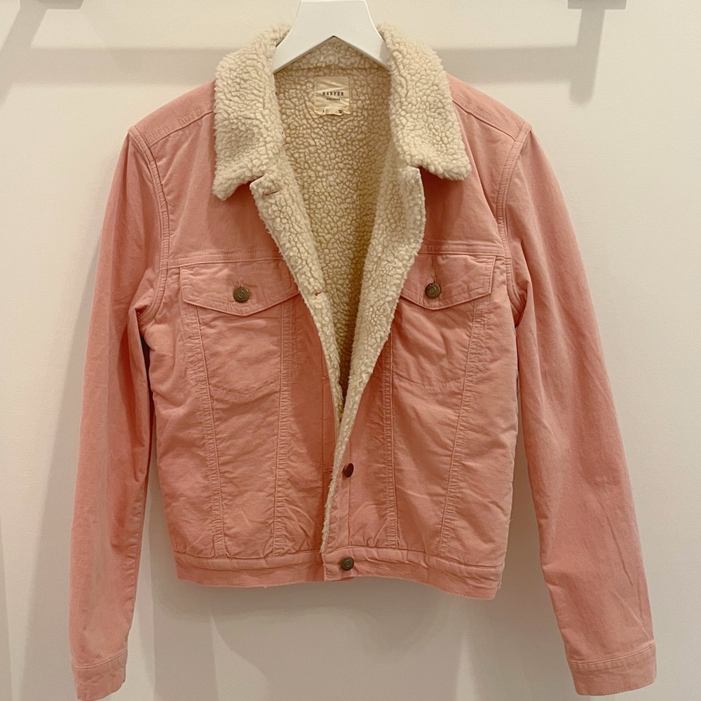 Pink corduroy teddy jacket